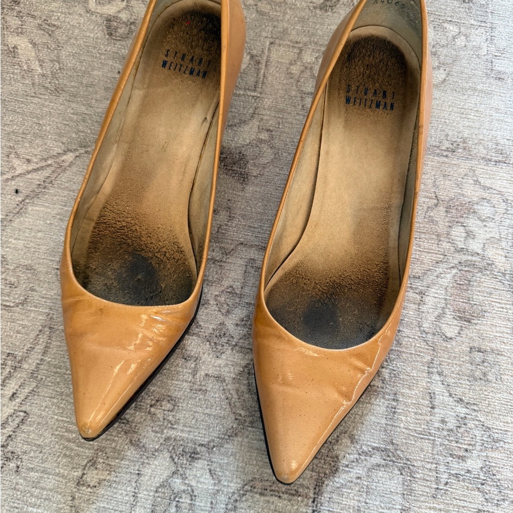 Stuart Weitzman Camel Pointed Toe Heels